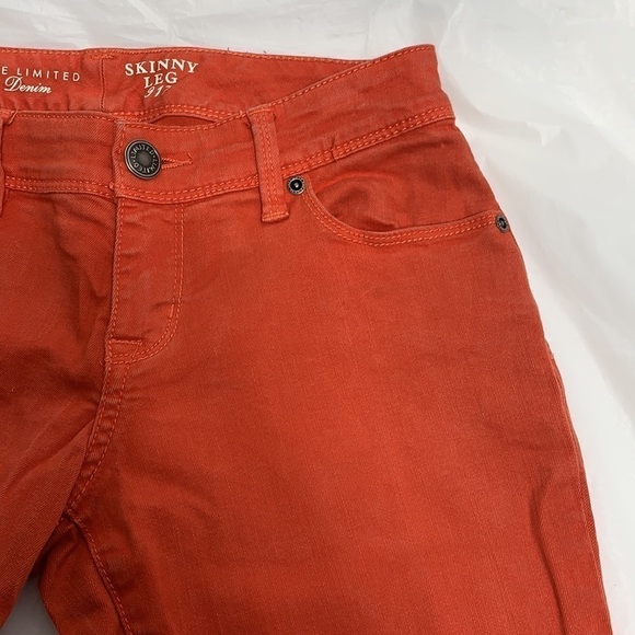 WOMEN’S The Limited Portland Orange Skinny Leg Low Rise Jeans Size 2R - Picture 8 of 11